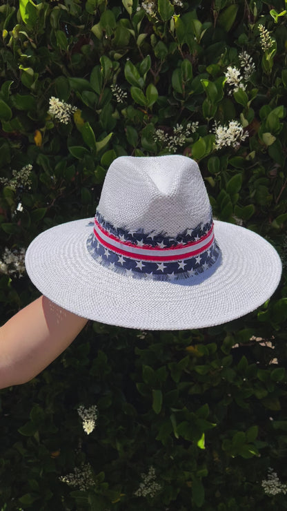 Liberty White Straw Sun Hat